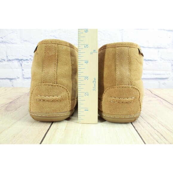 LL Bean Wicked Good Slippers Boot Moc Suede Brown Size 11 Wide - Picture 6 of 9